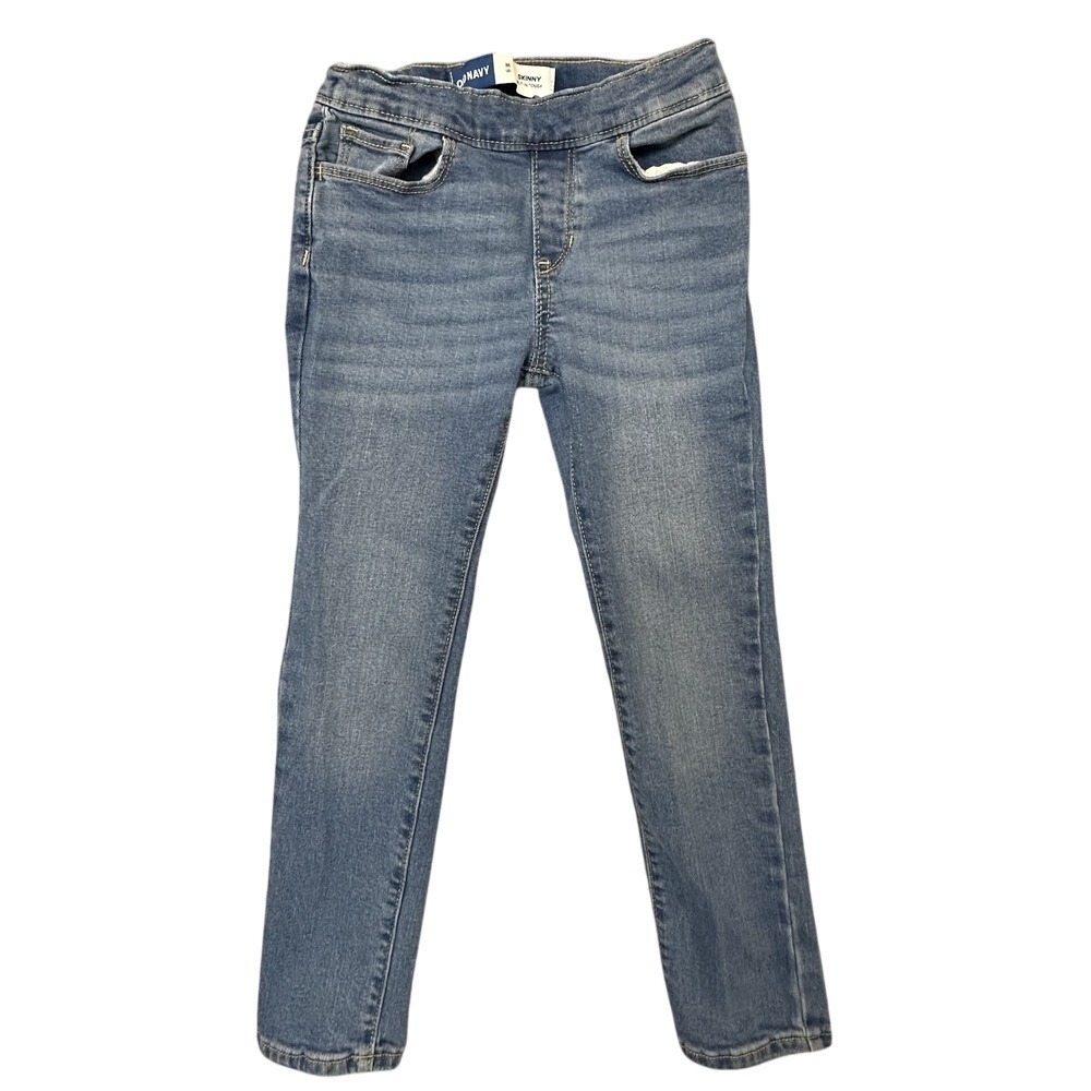 Old Navy Jeans Girls‎ Size M (8) Blue Skinny Pull On Adjustable Waist Pockets